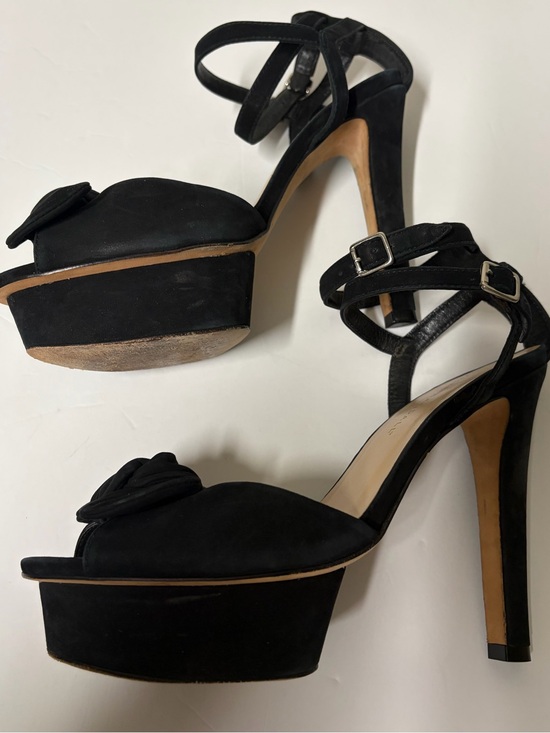 Loeffler Randall Shoes - Loeffler Randall Suede Bow Platform Heels